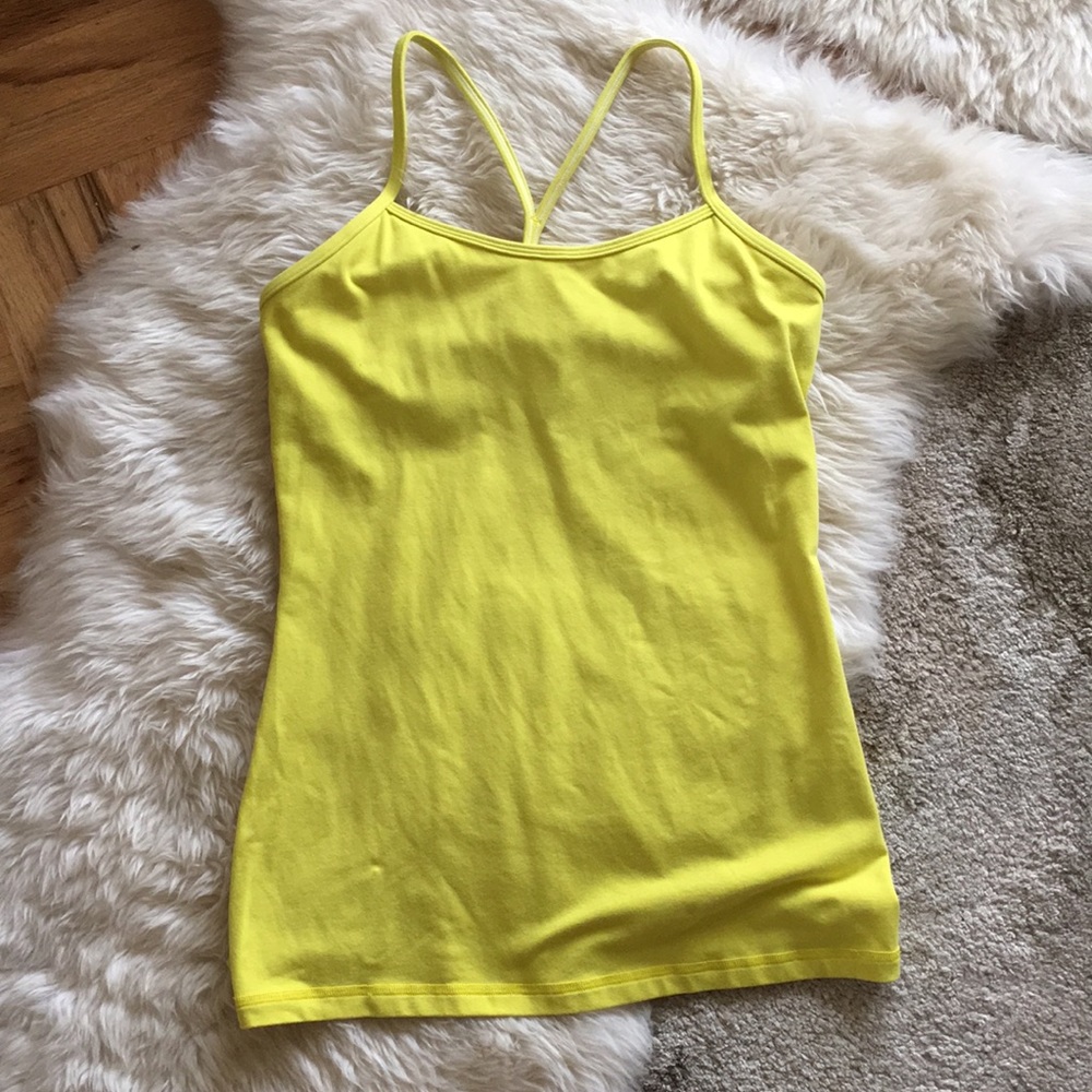Lululemon power Y tank in yellow